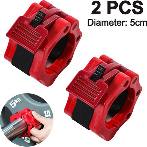 Paire De Colliers D'Haltères Olympiques Pro Abs Locking Set De 2 Pinces Noires Parfait Pour Les Levées Fortes Et L'Entraînement Olympique Qualité Professionnelle (1/5)