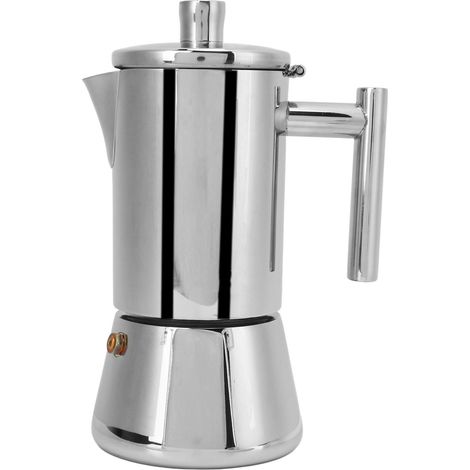 Bouilloire à Café Inox 500ml pour Plaque Induction - Marmite à Café Polie pour 10 Tasses - Ustensile de Cuisine (1/4)