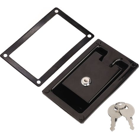 Pêne de porte à poignée palpeur en acier laminé à froid, loquet de verrouillage encastré lourd pour camping-car, caravane, remorque et camion (1/5)