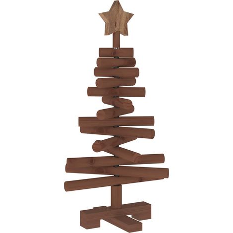 vidaXL Arbre de Noël en bois KOTKA 60 cm Bois de pin massif (1/5)