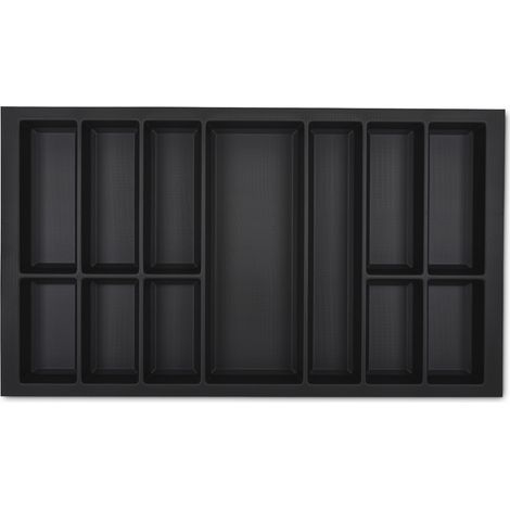 ORGA-BOX VII Besteckeinsatz  Besteckkasten schwarz 900 mm mit Softtouch Oberfläche (1/5)