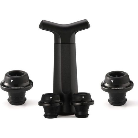 Pompe À Vide - Pour Conservation Du Vin - 4 Bouchons En Silicone Réutilisables - Fonctionne Sur Toutes Les Bouteilles Standard - Lot De 1 (1/5)