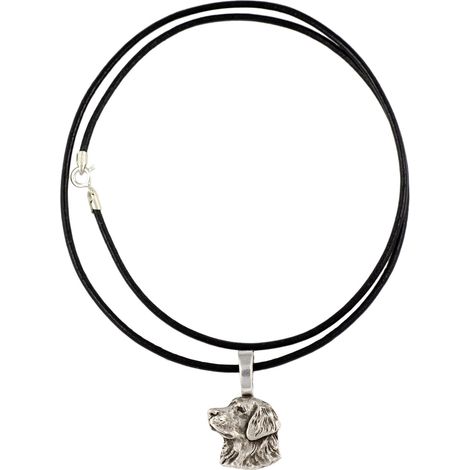 Collana con ciondolo Golden Retriever I, placcata in argento, per gli amanti dei cani, gioiello raffinato di Art-Dog (1/5)