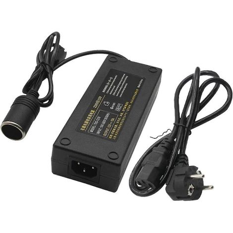 Convertisseur allume-cigare 12 V 15 A 160 W, adaptateur 220 V vers 12 V pour voiture et maison (1/5)