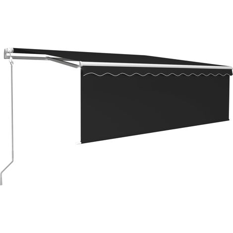 INLIFE Auvent automatique rétractable avec store 4,5x3 m Anthracite (1/5)