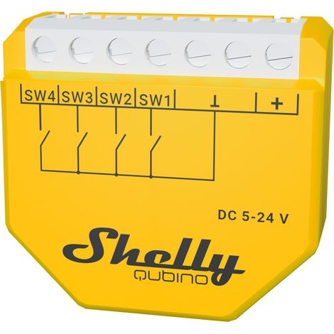 SHELLY Szenenaktivierer Wave i4 DC, Unterputz, gelb (1/4)