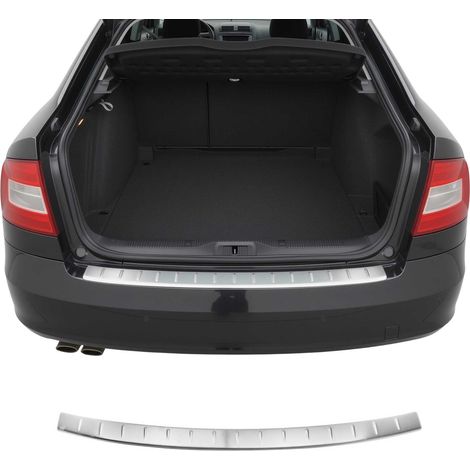 Protection Seuil Coffre Compatible avec Skoda Octavia Combi 2009-2013 INOX Chromé Brossé (1/5)