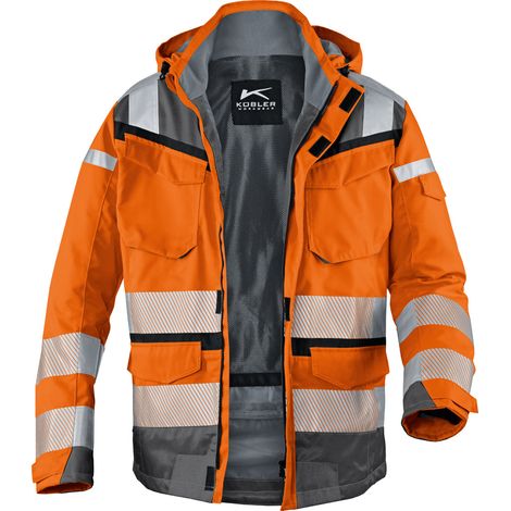 Kübler Wetterjacke REFLECTIQ SYMPATEX PSA 2 warnorange/anthrazit Gr. XS (1/2)