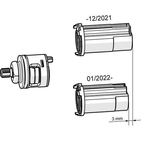 Hansa Umsteller, automatisch 59914116 automatische Rückstellung, Brause/Wanne