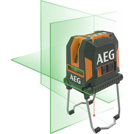 AEG Nivel láser de 2 líneas verde y plomada