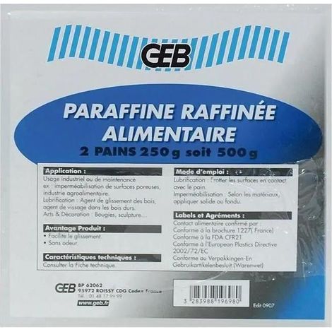 Geb grauer Paraffinblock 500 g zur Imprägnierung