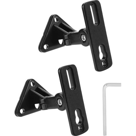 2 x Universal Speaker Wall Mounts, Tilt and Rotate 180°, Maximum Load 13.6kg (1/5)