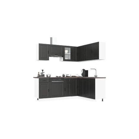 Ensemble d'armoires de cuisine 11 pcs Porto bois d'ingénierie (1/5)