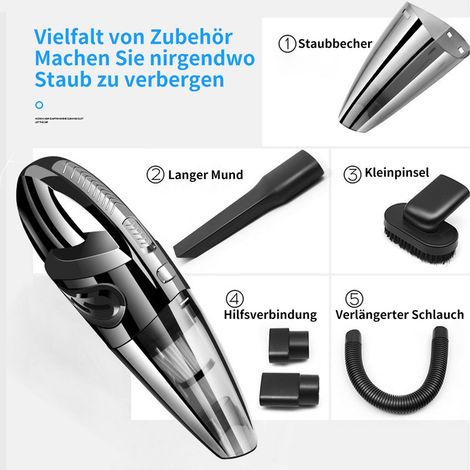 Tragbarer, leichter und leiser Akku-Staubsauger mit starker Saugkraft, abwaschbar und leicht zu reinigen, geeignet für Zuhause, Büro und Auto.