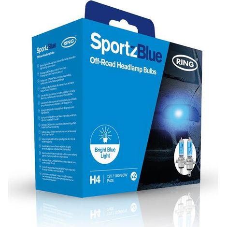 2 AMPOULES H4 12V 100/80W P43T SPORTZBLUE (BLISTER) RING