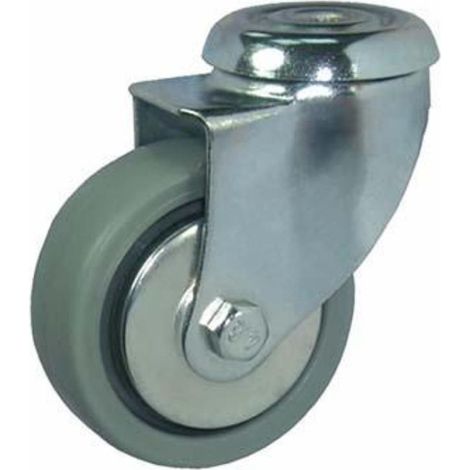 FPLUS rueda pvc con agujero 30 mm. sin freno 82208 , Rueda de pvc
Diametro rueda 30 mm.
Peso maximo. 25 KG.
Altura total 42 mm.
Para tornillo central giratoria