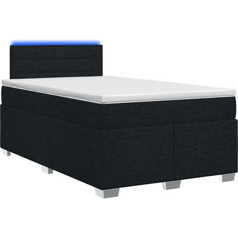 Maison Exclusive - Letto con Box Spring, Materasso e LED Nero 120 x 190 cm Tessuto (1/5)