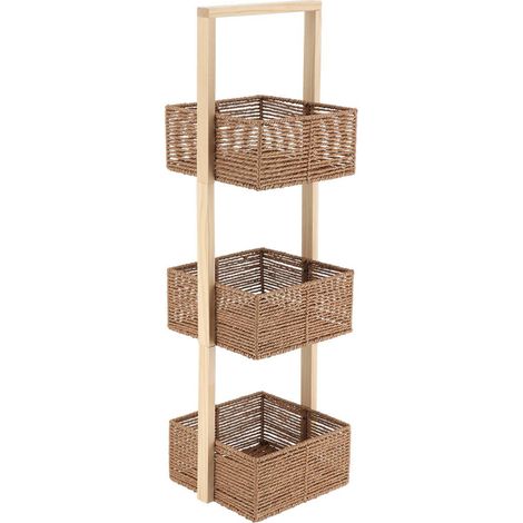 Holzmöbel 3 körbe papier - natur mocha - Tendance (1/3)