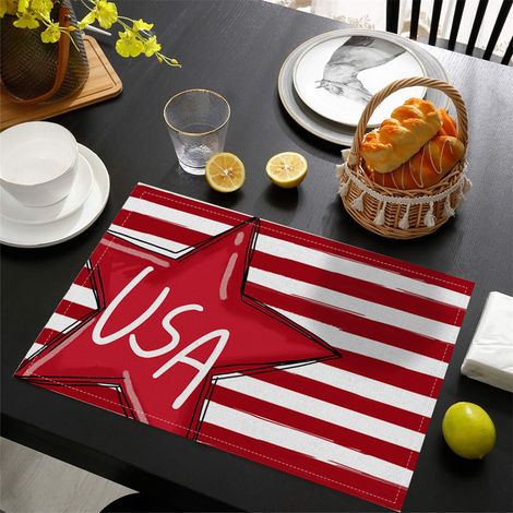 Tapis De Table - 30 x 45 cm - Coton Et Lin - Pour Décoration De Table Festive Et Protection Contre Les Rayures - 1 Pièce (1/2)