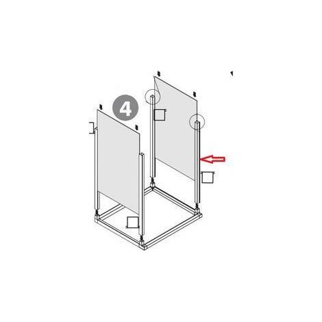 R MONTANTE VERTICALE A 2 GUIDA KIT COPRILAVATRICE RESINA 68X64XH88 CM BIANCO