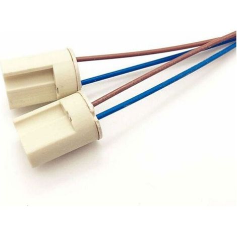 Support De Lampe G9 - Céramique - Pour Lampes Halogènes - 250 V - 15 Cm Câble - 10 Pièces (1/4)