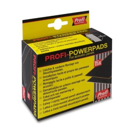 Profi-Powerpads zum Akustik Paneele kleben, Pads selbstklebend, 15 Stück (1/2)