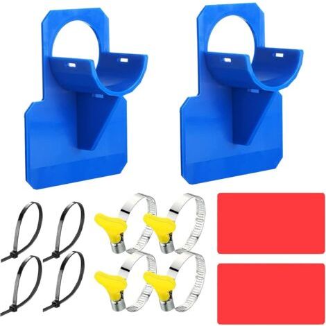 2 Pièces Support de Tuyau de Piscine, Supports de Tuyau de Piscine en Plastique, Support de Tuyau d'eau, Empêche Le Tuyau de Tomber, Accessoire de Piscine, pour Tuyaux d'un Diamètre de 30-37mm (Bleu) (1/5)