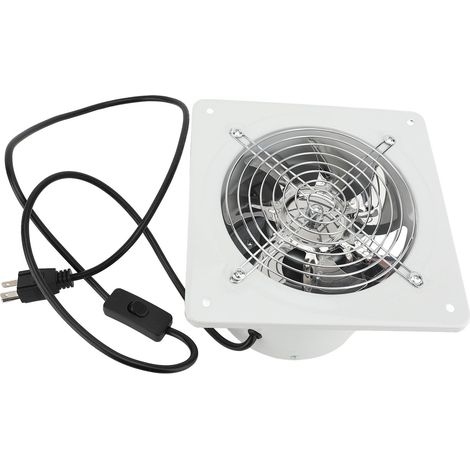Ventilateur extracteur avec interrupteur fer 60Hz 7 lames silencieux fenêtre fumée extracteur ventilation de maison cuisine salle de bain garage blanc 6 pouces 40W (1/2)