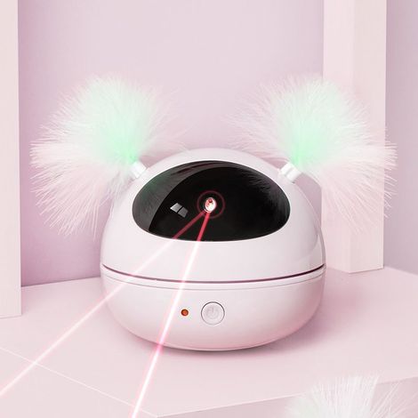 Jouet laser pour chat Pointeur laser automatique Chats rotatifs Jouets électroniques, Ensoleillé (rose) (1/5)