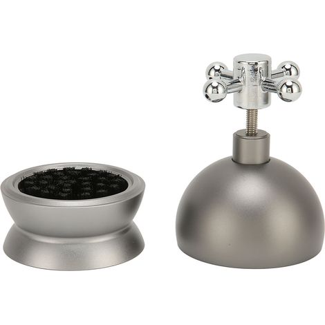Kaffeepulverspender 58 mm mit Doppellager, höhenverstellbar, aus lebensmittelechtem Metall, grau. (1/5)