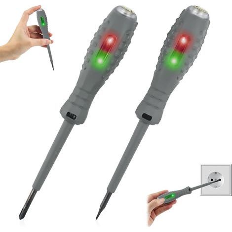 2 Pièces Tournevis Testeur De Tension 2en-1,Tournevis Magnétique Fort À Couple Élevé,Détecteur D'électricité,Tournevis Électrique à Induction,Stylo De Test Électrique Réactif,pour La Détection (1/5)