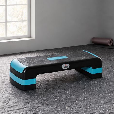 Plateforme aérobic 78 x 28 cm avec hauteur réglable 10 15 20 cm (1/5)