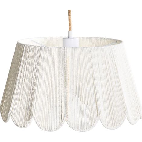 Lámpara colgante con base de hierro y pantalla de cuerda de papel estilo boho luz ambiental beige Sebakwe