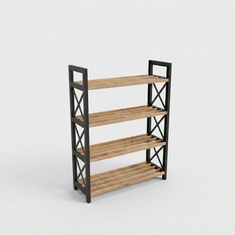 Scaffale salvaspazio multiuso in plastica effetto legno Plastic Bathroom 4 (1/3)