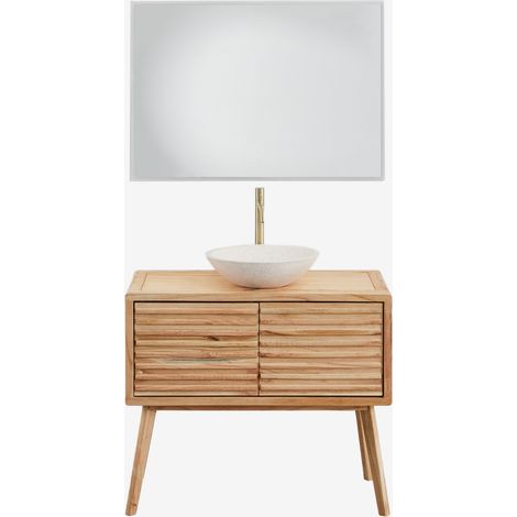 Conjunto de mueble de baño 90x45 cm en madera Deleyna SKLUM (1/5)