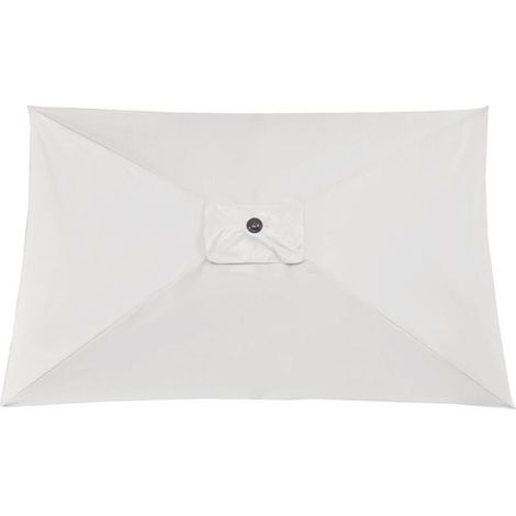 Toile de rechange pour parasols de terrasse, housse de parasol d'extérieur épaisse et résistante, blanche. (1/5)