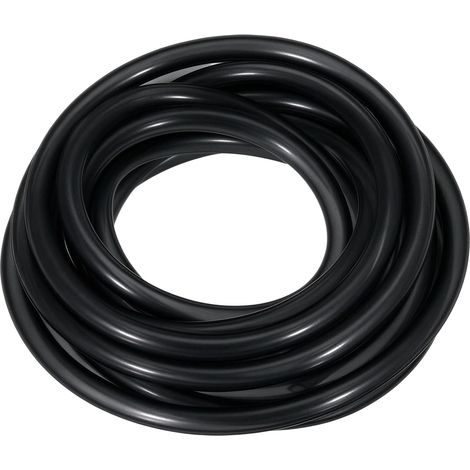 Tuyau en Silicone Flexible - 4mm x 6mm - Idéal pour Aquarium, Transfert d'eau et d'air, Convient pour Application Alimentaire et Jardinage (Noir, 20M) (1/5)