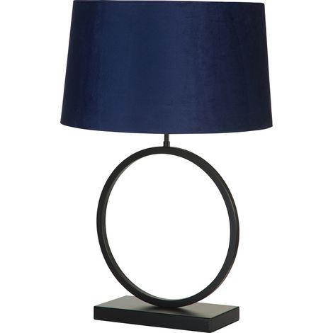 Lampe de table Elegant noir avec capuche bleue - EU93101AZ