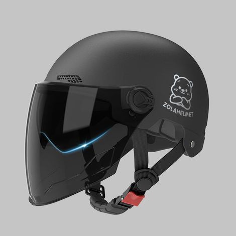 クラスA電動バッテリーバイクヘルメット、夏用ダブルミラーサンプロテクションハーフヘルメット、オールシーズン対応 (1/3)