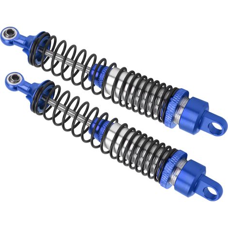 Satz mit 2 108-mm-Metallstoßdämpfern für 1/10 RC-Cars HSP / RGT / Himoto / Redcat (dunkelblau) (1/5)
