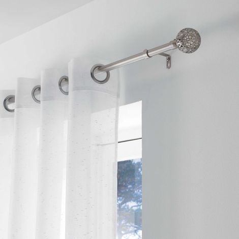 Tringle Extensible en Kit Complet (120 à 210 cm) "Globa" - Couleur: Globa Chrome