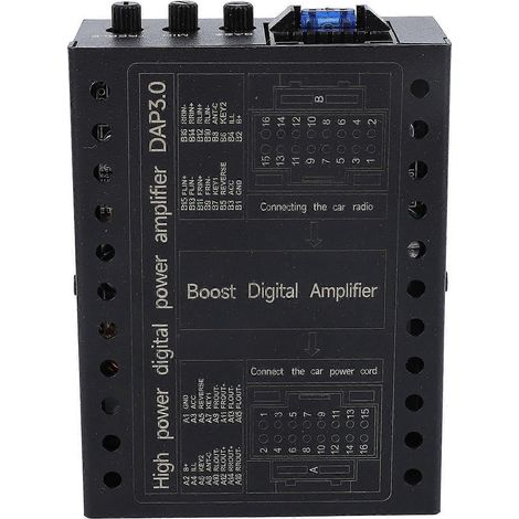 Amplificateur DSP Voiture 12V Classe AB 2/4 Ohms Stable, Boîtier Ampli Auto Noir Mat pour Système Sonore Véhicule (1/4)