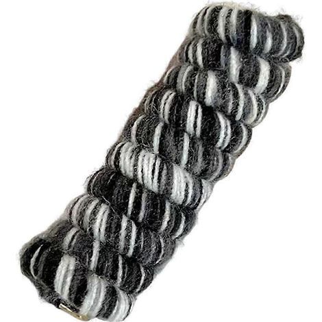 Élastique à cheveux en spirale de téléphone arc-en-ciel, pince à cheveux, outil de tressage, spirale en laine cachemire colorée pour fille-Black (1/5)