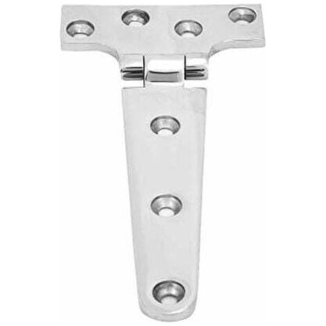 Lot de 2 épaissi Charnières en Acier Inoxydable Feuille T Type Charnière pour Portes De Jardin 151 75 4.5mm (1/5)