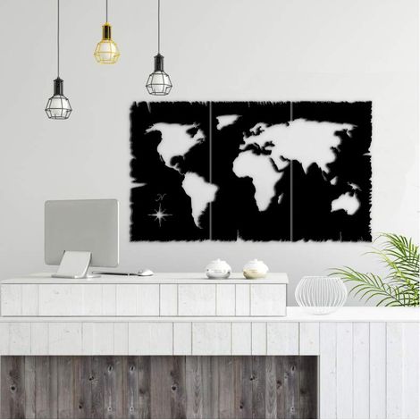 Image de décoration murale carte noire cm 125x73 h (1/2)