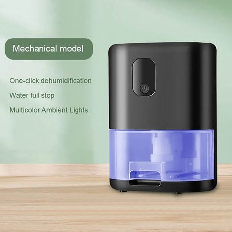 (M 4) Déshumidificateur électrique domestique, séchoir à air, absorbeur d'humidité avec réservoir d'eau de 1000 ml