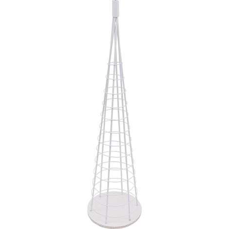 Arbre décoratif sapin de Noël décoratif en métal à personnaliser décoration intérieure 115 cm blanc 040009003 (1/5)