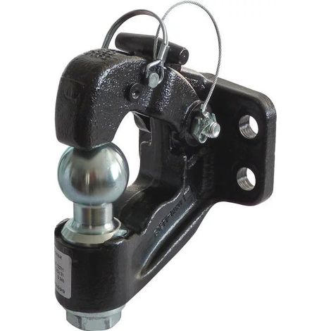 Crochet mixte d'attelage 3,5T – Fixation 4 trous 11mm – Entraxe 83x56mm – Charge de traction 3500kg – Poids 5,8kg – Al-Ko