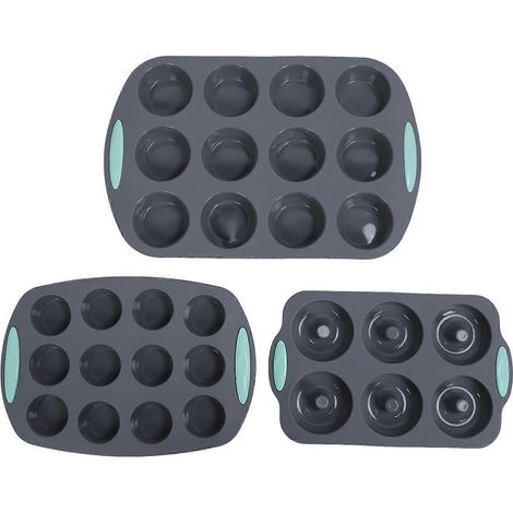 Silikon-Muffinform, antihaftbeschichtet, Cupcake-Form, Donut-Form, hitzebeständig, spülmaschinenfest für die Küche (1/4)