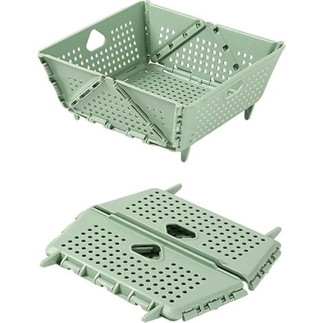 Passoire pliable pour fruits et légumes, panier de vidange pliable avec pieds de repos (1/5)